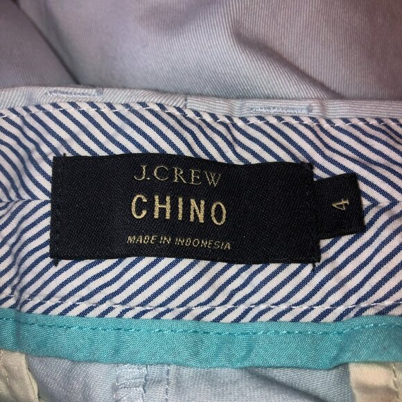 J Crew Womens Size 4 Light Blue Flat Front Pockets Cotton Classic Chino Shorts - Picture 6 of 8